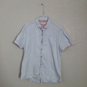 Sovereign Code Blue Casual Button Down Shirt ( Bag X )